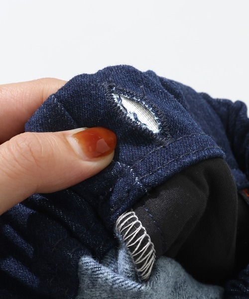 KRIFF MAYER Kid's Collection（クリフメイヤーキッズコレクション）の「裏起毛カラーデニムゆったりパンツ（デニムパンツ・キッズ・ネイビー/カーキ/ベージュ/ブラック・150/140/130/120/170/160）」の19枚目の写真