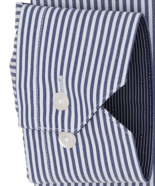 TOKYO SHIRTS(トウキョウシャツ)の「【超形態安定】 形態安定ノンアイロン ボタンダウン 長袖ビジネスワイシャツ(大きいサイズ・長いサイズ)(ビジネスシャツ・メンズ・ブルー・首回り39cm-裄丈88cm/首回り41cm-裄丈90cm/首回り42cm-裄丈90cm/首回り43cm-裄丈90cm/首回り45cm-裄丈82cm/首回り45cm-裄丈86cm/首回り45cm-裄丈90cm/首回り47cm-裄丈86cm/首回り47cm-裄丈90cm)」の3枚目の写真