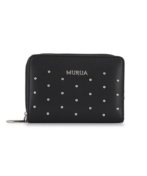 MURUA(ムルーア)の「MURUA(ムルーア)ラウンドファスナー二つ折り財布 MR-W1372 スタッズ(財布・レディース・ワイン/ブラック/ベージュ・FREE)」の16枚目の写真