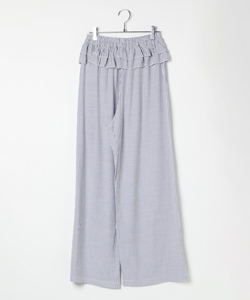 3.3 Field Trip （3.3フィールドトリップ）の「3.3 Field Trip／ストライプフリルパンツ（その他パンツ・レディース・ブラック/ネイビー・FREE）」の8枚目の写真