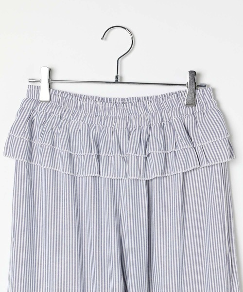 3.3 Field Trip （3.3フィールドトリップ）の「3.3 Field Trip／ストライプフリルパンツ（その他パンツ・レディース・ブラック/ネイビー・FREE）」の6枚目の写真