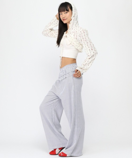 3.3 Field Trip （3.3フィールドトリップ）の「3.3 Field Trip／ストライプフリルパンツ（その他パンツ・レディース・ブラック/ネイビー・FREE）」の19枚目の写真