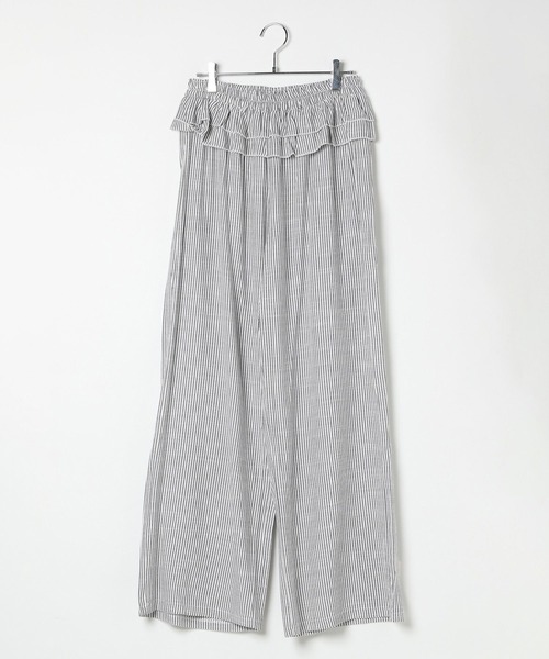 3.3 Field Trip （3.3フィールドトリップ）の「3.3 Field Trip／ストライプフリルパンツ（その他パンツ・レディース・ブラック/ネイビー・FREE）」の15枚目の写真