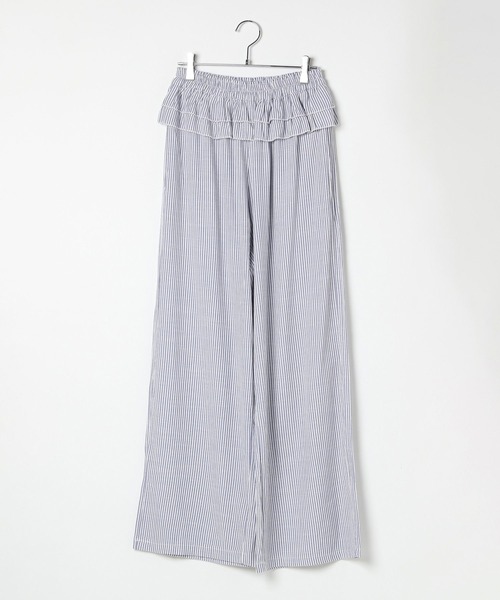 3.3 Field Trip （3.3フィールドトリップ）の「3.3 Field Trip／ストライプフリルパンツ（その他パンツ・レディース・ブラック/ネイビー・FREE）」の14枚目の写真