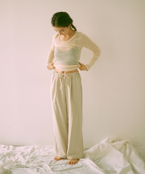 me.(ミードット)の「【 me. / ミードット 】merino washable wool ロングスリーブ me-23308 HPI(Tシャツ/カットソー・レディース・ダークグレー/イエロー/オフホワイト/グレイッシュベージュ/アイボリー/ライトブルー/ベージュ/チャコール・FREE)」の16枚目の写真