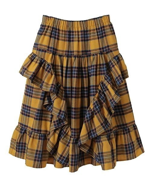 Candy Stripper（キャンディストリッパー）の「FRILL CHECK スカート（スカート・レディース・レッド/イエロー/ネイビー・FREE）」の6枚目の写真