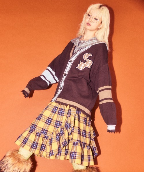 Candy Stripper（キャンディストリッパー）の「FRILL CHECK スカート（スカート・レディース・レッド/イエロー/ネイビー・FREE）」の13枚目の写真