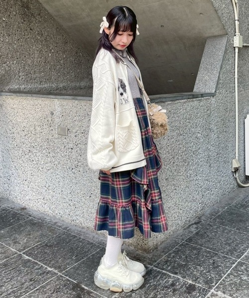 Candy Stripper（キャンディストリッパー）の「FRILL CHECK スカート（スカート・レディース・レッド/イエロー/ネイビー・FREE）」の17枚目の写真