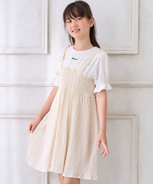 シャーリーテンプル♡新品未使用タグ付き♡ギンガムチェックピンクワンピース110 Shirley Temple - 新品 シャーリーテンプル ギンガムチェック