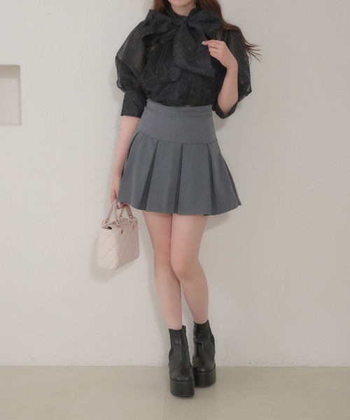 Ambre Neige(アンブルネージュ)の「2way big ribbon blouse / 2wayビッグリボンウラウス(シャツ/ブラウス・レディース・オフホワイト/ブラック/ラベンダー・FREE)」の19枚目の写真