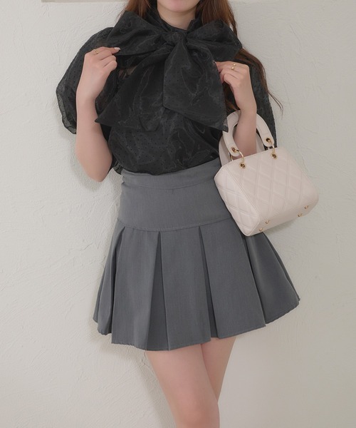 Ambre Neige(アンブルネージュ)の「2way big ribbon blouse / 2wayビッグリボンウラウス(シャツ/ブラウス・レディース・オフホワイト/ブラック/ラベンダー・FREE)」の18枚目の写真