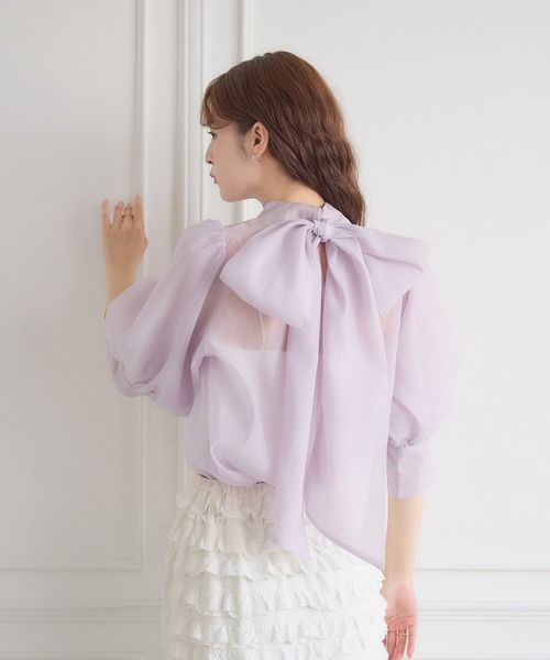 elu. オーロラブラウス　ホワイト　S elu オーロラブラウス ホワイト Aurora blouse White