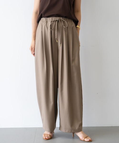 BARNYARDSTORM（バンヤードストーム）の「BARNYARDSTORM / タックコクーンイージーパンツ / ハンドウォッシャブル（その他パンツ・レディース・チャコールグレー/ベージュ・S/M）」の10枚目の写真