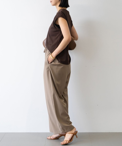 BARNYARDSTORM（バンヤードストーム）の「BARNYARDSTORM / タックコクーンイージーパンツ / ハンドウォッシャブル（その他パンツ・レディース・チャコールグレー/ベージュ・S/M）」の13枚目の写真