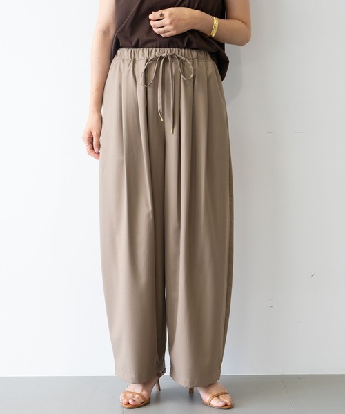 BARNYARDSTORM（バンヤードストーム）の「BARNYARDSTORM / タックコクーンイージーパンツ / ハンドウォッシャブル（その他パンツ・レディース・チャコールグレー/ベージュ・S/M）」の14枚目の写真