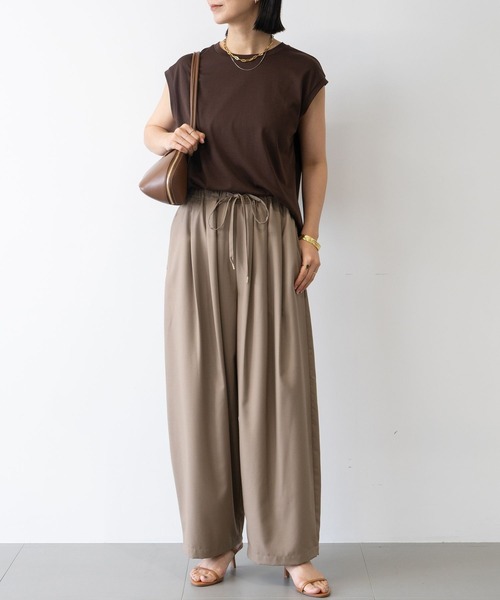 BARNYARDSTORM（バンヤードストーム）の「BARNYARDSTORM / タックコクーンイージーパンツ / ハンドウォッシャブル（その他パンツ・レディース・チャコールグレー/ベージュ・S/M）」の17枚目の写真