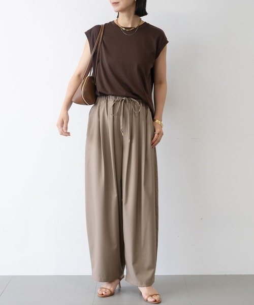 BARNYARDSTORM（バンヤードストーム）の「BARNYARDSTORM / タックコクーンイージーパンツ / ハンドウォッシャブル（その他パンツ・レディース・チャコールグレー/ベージュ・S/M）」の18枚目の写真