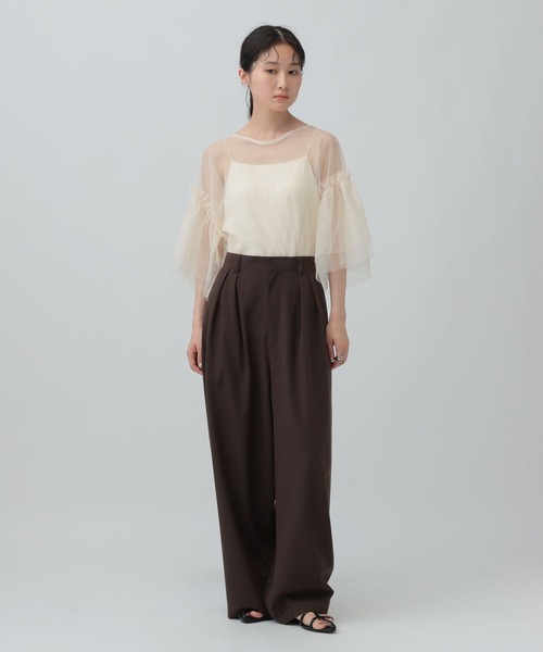 LEPSIM（レプシィム）の「2WAYチュールプルオーバー　493702（Tシャツ/カットソー・レディース・アイボリー/ブラック/グレー・FREE）」の7枚目の写真