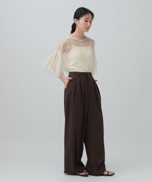 LEPSIM（レプシィム）の「2WAYチュールプルオーバー　493702（Tシャツ/カットソー・レディース・アイボリー/ブラック/グレー・FREE）」の9枚目の写真