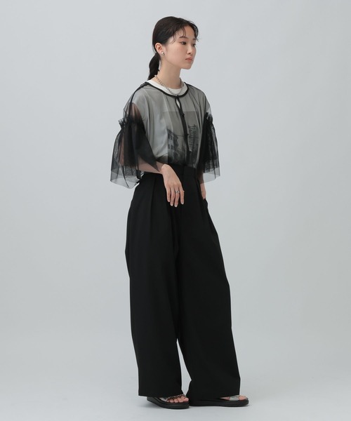 LEPSIM（レプシィム）の「2WAYチュールプルオーバー　493702（Tシャツ/カットソー・レディース・アイボリー/ブラック/グレー・FREE）」の14枚目の写真