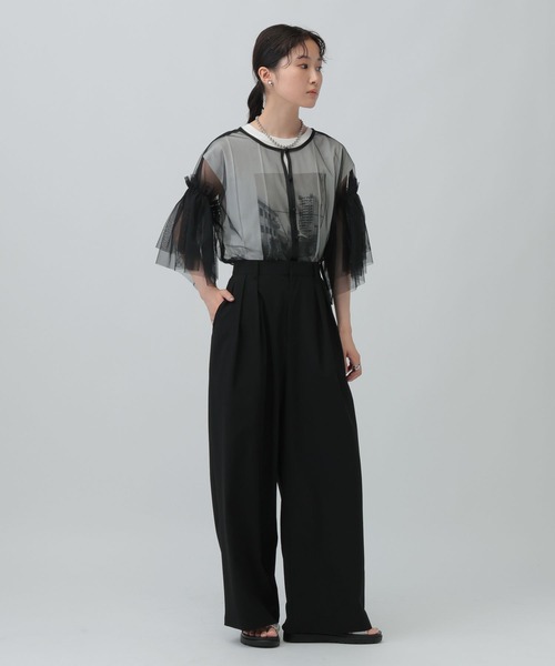 LEPSIM（レプシィム）の「2WAYチュールプルオーバー　493702（Tシャツ/カットソー・レディース・アイボリー/ブラック/グレー・FREE）」の15枚目の写真