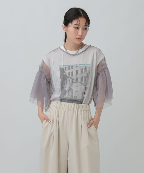 LEPSIM（レプシィム）の「2WAYチュールプルオーバー　493702（Tシャツ/カットソー・レディース・アイボリー/ブラック/グレー・FREE）」の17枚目の写真