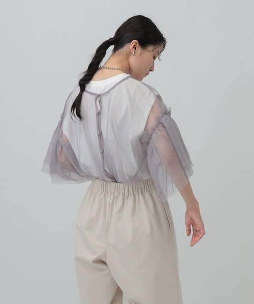 LEPSIM（レプシィム）の「2WAYチュールプルオーバー　493702（Tシャツ/カットソー・レディース・アイボリー/ブラック/グレー・FREE）」の18枚目の写真