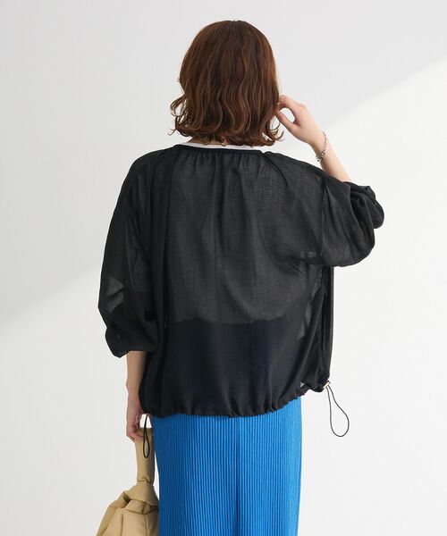 Green　Parks（グリーンパークス）の「イージーケアシアーボイルシャツブルゾン（ブルゾン・レディース・ベージュ/ブラック/グレー・FREE）」の11枚目の写真