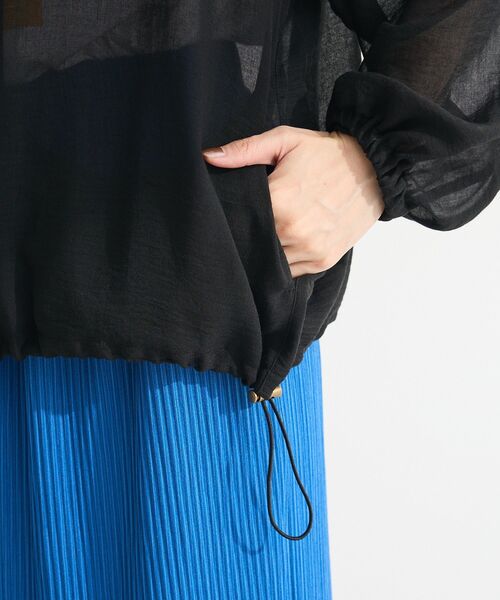 Green　Parks（グリーンパークス）の「イージーケアシアーボイルシャツブルゾン（ブルゾン・レディース・ベージュ/ブラック/グレー・FREE）」の14枚目の写真