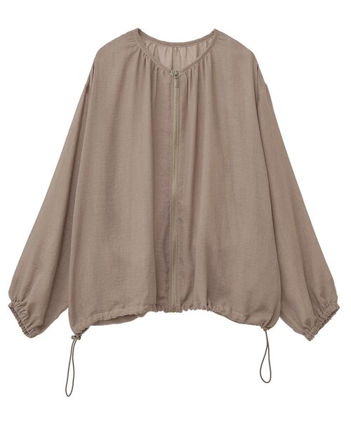 Green　Parks（グリーンパークス）の「イージーケアシアーボイルシャツブルゾン（ブルゾン・レディース・ベージュ/ブラック/グレー・FREE）」の15枚目の写真