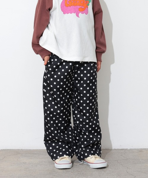 Ocean&Ground(オーシャン&グラウンド)の「ドット&ストライプワイドパンツ(その他パンツ・キッズ・ドット/ターコイズブルー・90/100/110/120/130/140)」の2枚目の写真