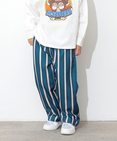 Ocean&Ground(オーシャン&グラウンド)の「ドット&ストライプワイドパンツ(その他パンツ・キッズ・ドット/ターコイズブルー・90/100/110/120/130/140)」の1枚目の写真