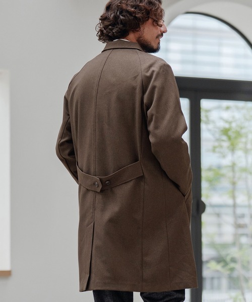 CALL&RESPONSE（コールアンドレスポンス）の「mj10887-ステンカラーコート-メランジツイル（ステンカラーコート・メンズ・ブラウン/チャコール・2/4/5）」の5枚目の写真