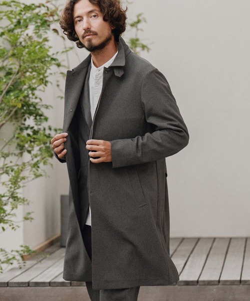CALL&RESPONSE（コールアンドレスポンス）の「mj10887-ステンカラーコート-メランジツイル（ステンカラーコート・メンズ・ブラウン/チャコール・2/4/5）」の9枚目の写真