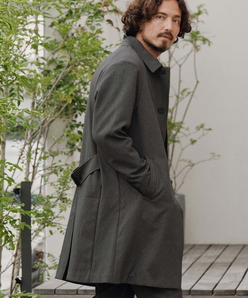 CALL&RESPONSE（コールアンドレスポンス）の「mj10887-ステンカラーコート-メランジツイル（ステンカラーコート・メンズ・ブラウン/チャコール・2/4/5）」の11枚目の写真