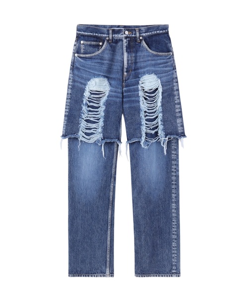 デニム・ジーパン LAYERED JEANS WASHED DENIM LAYERED PANTS（デニムパンツ）｜JOHN LAWRENCE