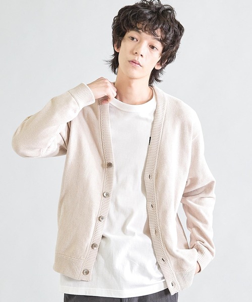 UNION STATION（ユニオンステーション）の「ルーズフィットモールニットカーディガン（カーディガン/ボレロ・メンズ・ブラック/グレー/ブルー/パープル/レッド系その他/カーキ・M/L）」の2枚目の写真