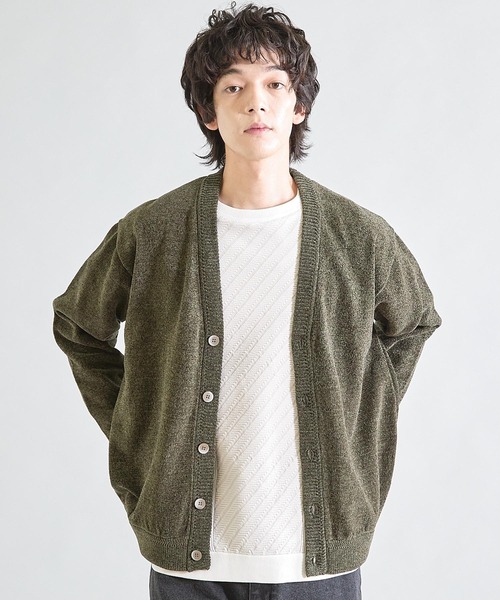 UNION STATION（ユニオンステーション）の「ルーズフィットモールニットカーディガン（カーディガン/ボレロ・メンズ・ブラック/グレー/ブルー/パープル/レッド系その他/カーキ・M/L）」の3枚目の写真