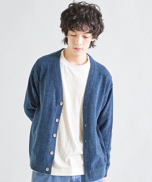 UNION STATION（ユニオンステーション）の「ルーズフィットモールニットカーディガン（カーディガン/ボレロ・メンズ・ブラック/グレー/ブルー/パープル/レッド系その他/カーキ・M/L）」の4枚目の写真