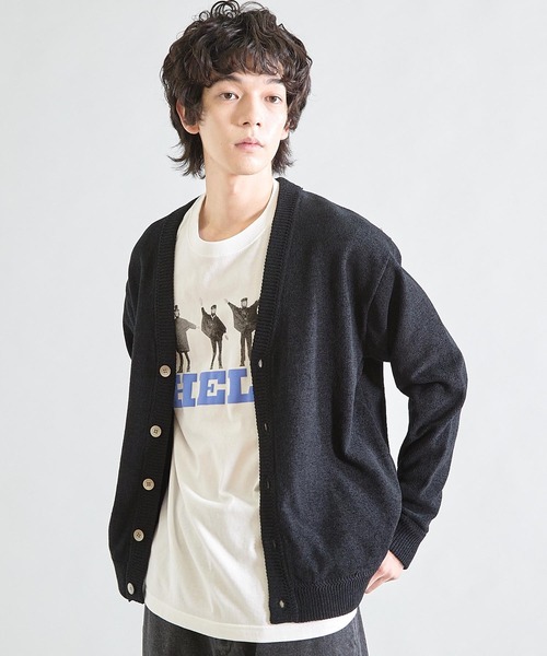 UNION STATION（ユニオンステーション）の「ルーズフィットモールニットカーディガン（カーディガン/ボレロ・メンズ・ブラック/グレー/ブルー/パープル/レッド系その他/カーキ・M/L）」の11枚目の写真