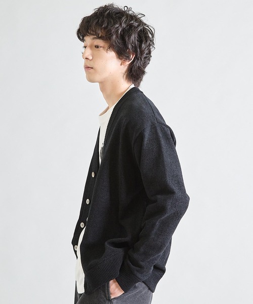UNION STATION（ユニオンステーション）の「ルーズフィットモールニットカーディガン（カーディガン/ボレロ・メンズ・ブラック/グレー/ブルー/パープル/レッド系その他/カーキ・M/L）」の12枚目の写真