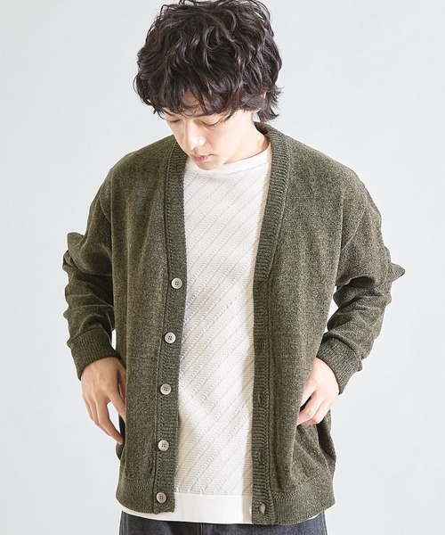 UNION STATION（ユニオンステーション）の「ルーズフィットモールニットカーディガン（カーディガン/ボレロ・メンズ・ブラック/グレー/ブルー/パープル/レッド系その他/カーキ・M/L）」の16枚目の写真