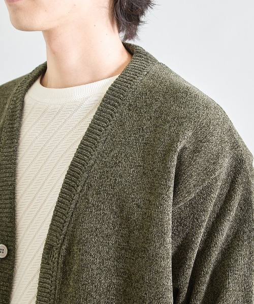 UNION STATION（ユニオンステーション）の「ルーズフィットモールニットカーディガン（カーディガン/ボレロ・メンズ・ブラック/グレー/ブルー/パープル/レッド系その他/カーキ・M/L）」の19枚目の写真