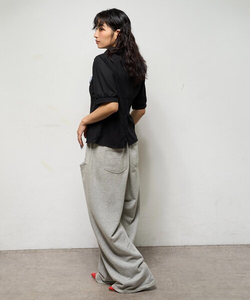 WHO'S WHO gallery（フーズフーギャラリー）の「【AW先行発売】リネンライク パフスリシャツジャケット（テーラードジャケット・レディース・ダークブラウン/ネイビー/ブラック・FREE）」の8枚目の写真