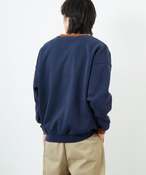 UMBRO/アンブロ] 別注 ワンポイント刺繍ロゴ クルーネックスウェット