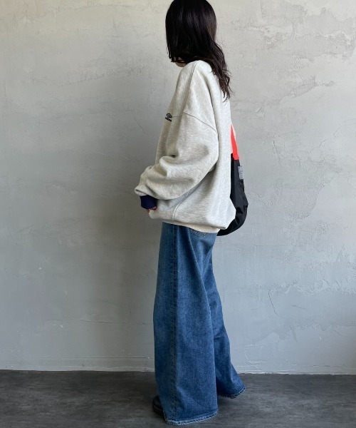 UMBRO（アンブロ）の「[UMBRO/アンブロ] 別注 ワンポイント刺繍ロゴ クルーネックスウェット【追加】（スウェット・レディース・ネイビー/ブラウン/グレー・S/XL/M/L）」の14枚目の写真