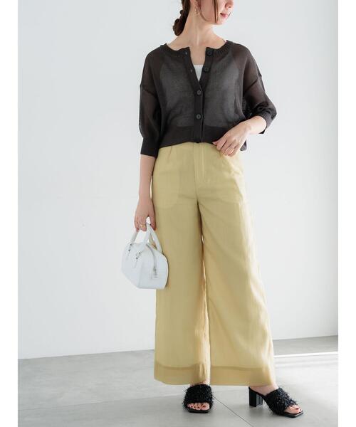 Te chichi(テチチ)の「シアーワイドパンツ(その他パンツ・レディース・グリーン/ブラック・F)」の20枚目の写真