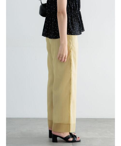 Te chichi(テチチ)の「シアーワイドパンツ(その他パンツ・レディース・グリーン/ブラック・F)」の17枚目の写真