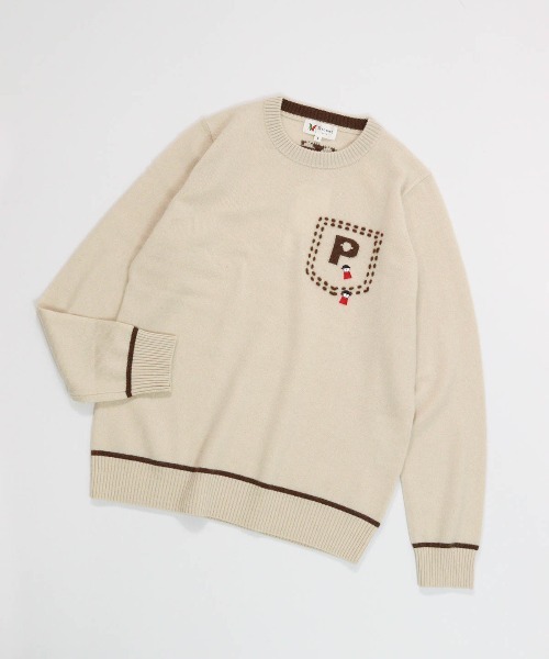Picone CLUB(ピッコーネクラブ)の「カシミヤ100%ラインニット(ニット/セーター・レディース・ライトグリーン/ベージュ/ブラック/グレー・S/M)」の4枚目の写真