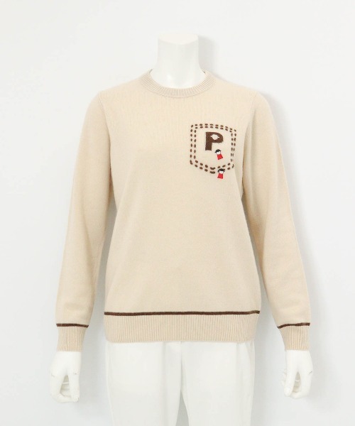 Picone CLUB(ピッコーネクラブ)の「カシミヤ100%ラインニット(ニット/セーター・レディース・ライトグリーン/ベージュ/ブラック/グレー・S/M)」の7枚目の写真